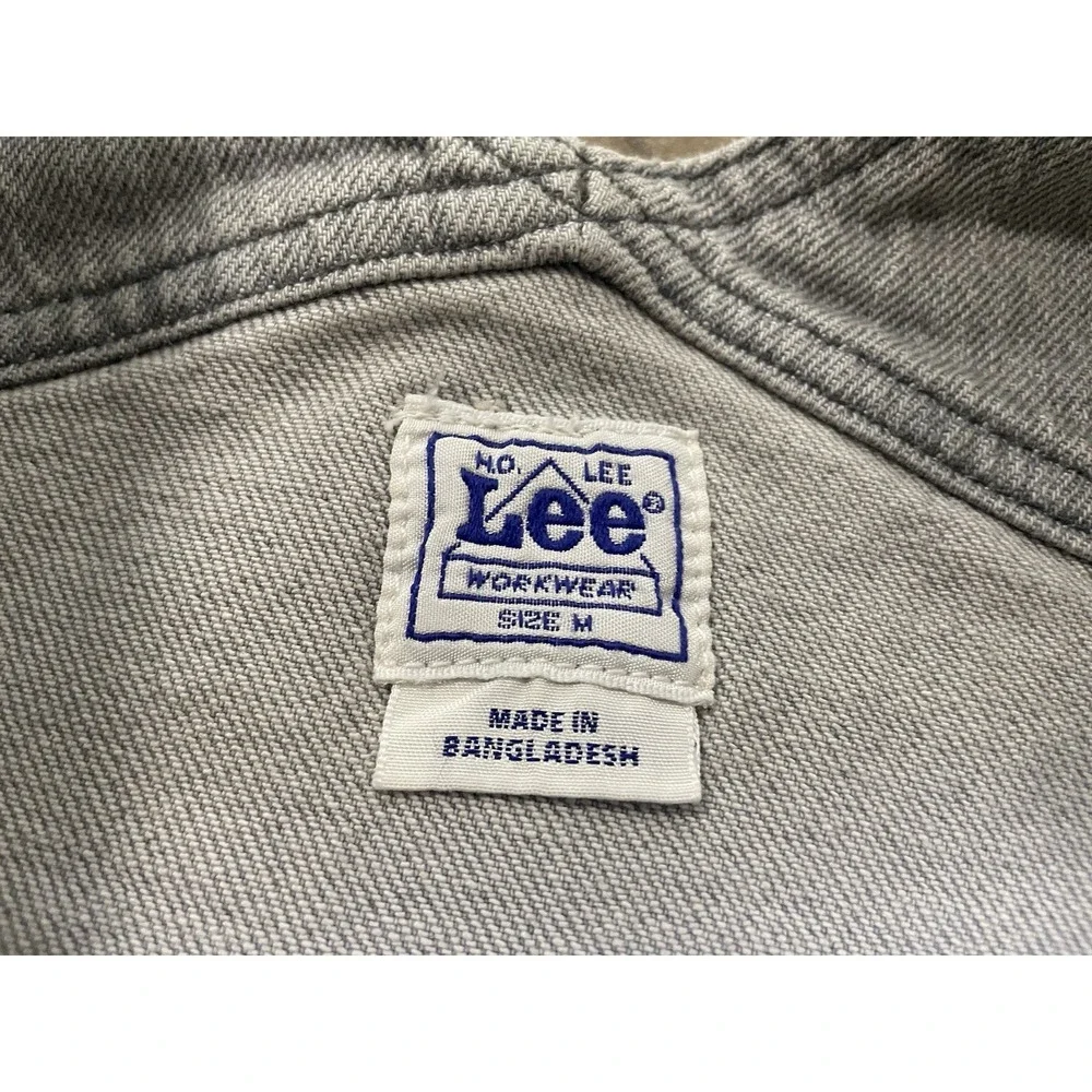 NWT Lee Workwear Bib Overalls Mens Size M Denim Carpenter Faded Gray Wash